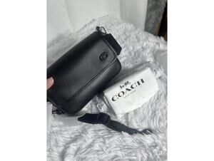 Coach Black Leather Crossbody Bag